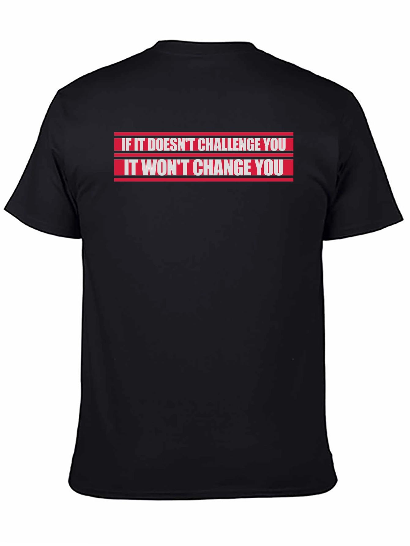 Challenge Yourself Black Graphic T-Shirt