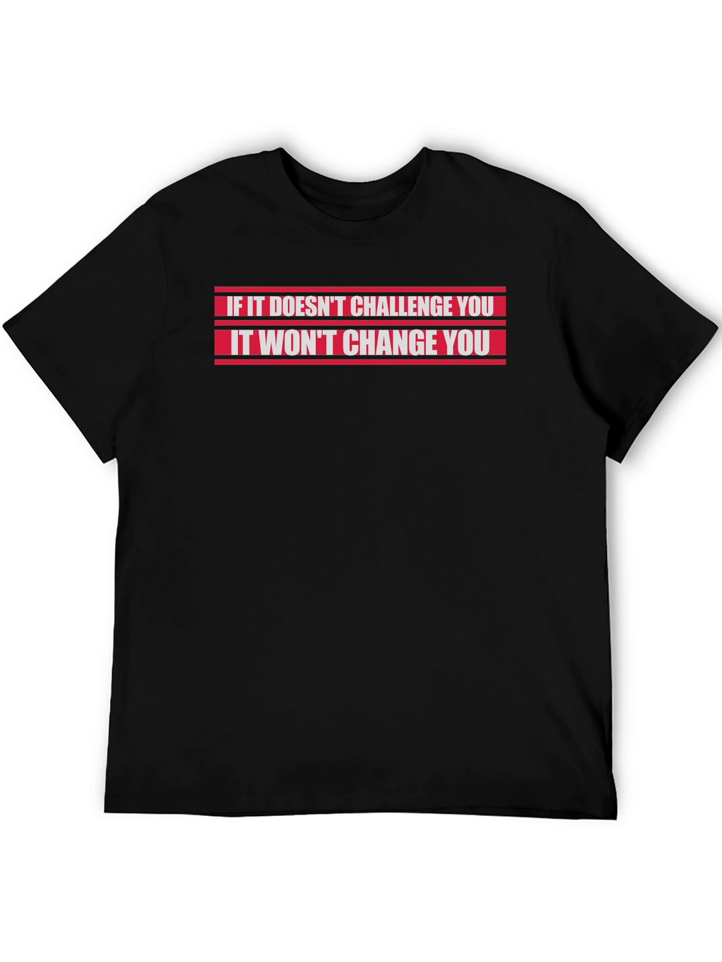 Challenge Yourself Black Graphic T-Shirt