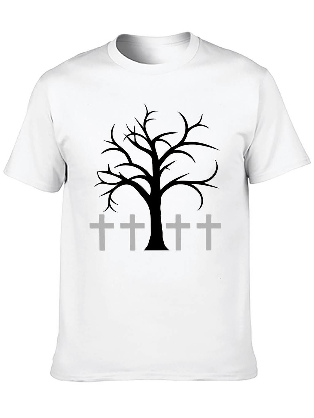 Graveyard Tree Graphic Tee - Spooky Season T-Shirt