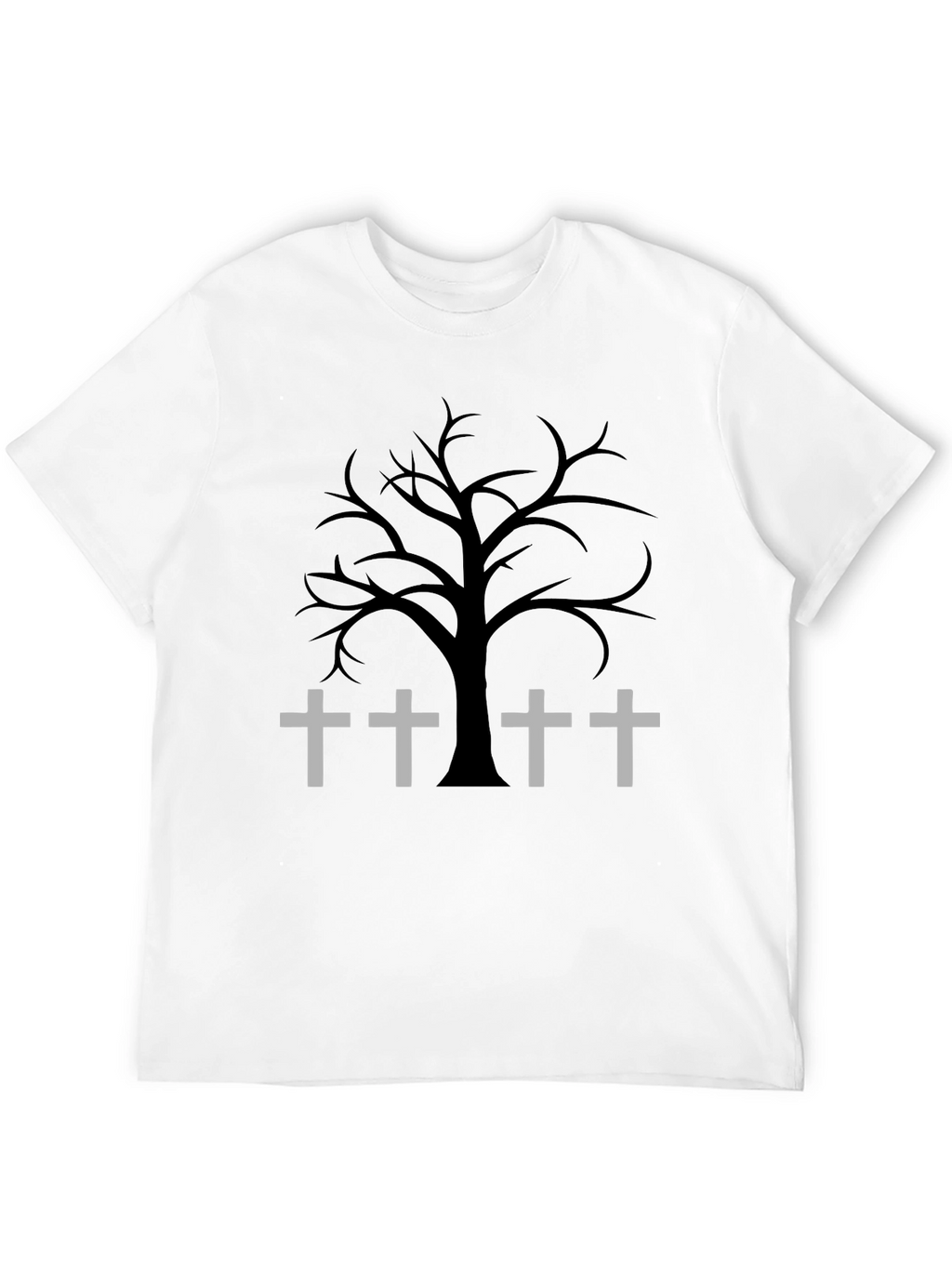 Graveyard Tree Graphic Tee - Spooky Season T-Shirt