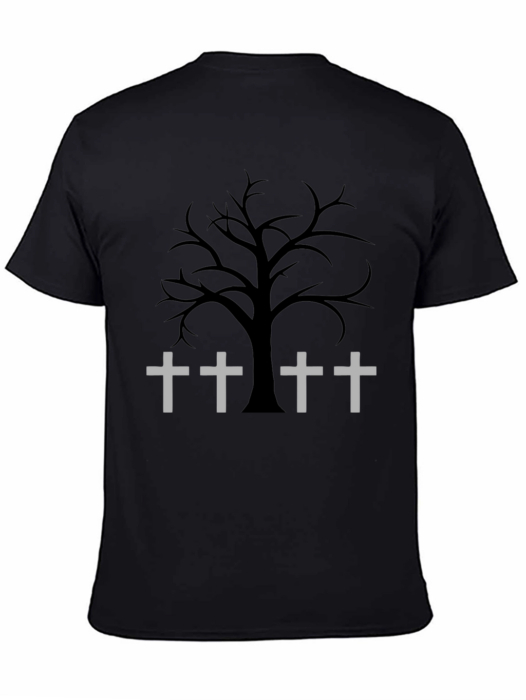 Graveyard Tree Graphic Tee - Spooky Season T-Shirt