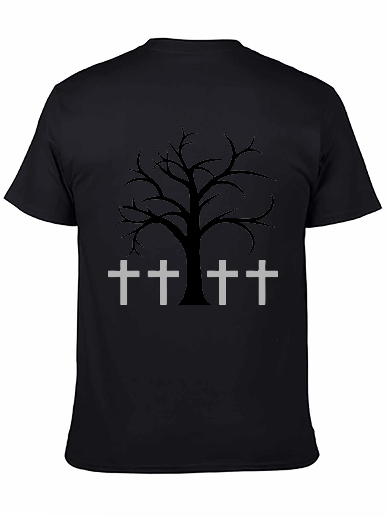 Graveyard Tree Graphic Tee - Spooky Season T-Shirt