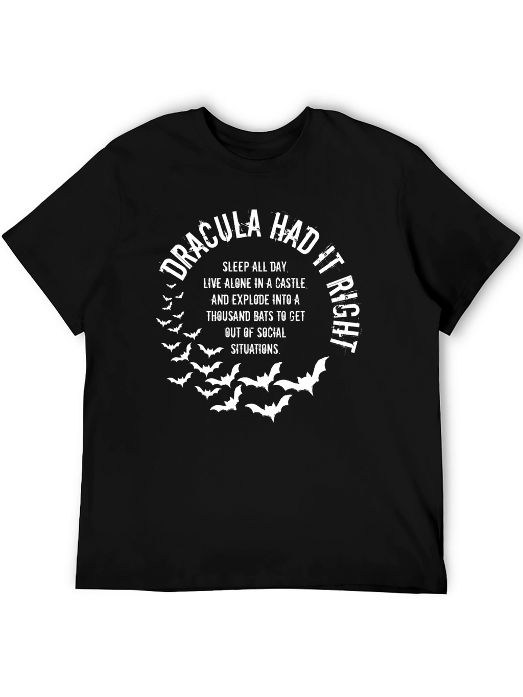 Dracula Bats Social Situations T-Shirt