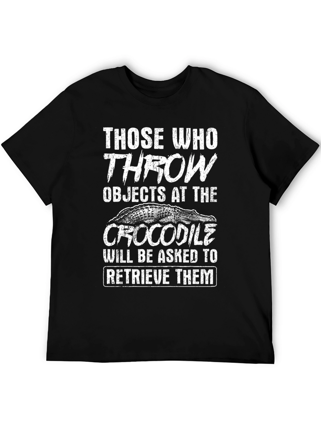 Crocodile Retrieve T-Shirt - Funny Animal Tee