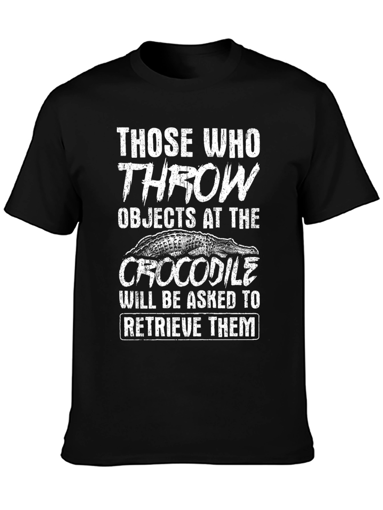 Crocodile Retrieve T-Shirt - Funny Animal Tee