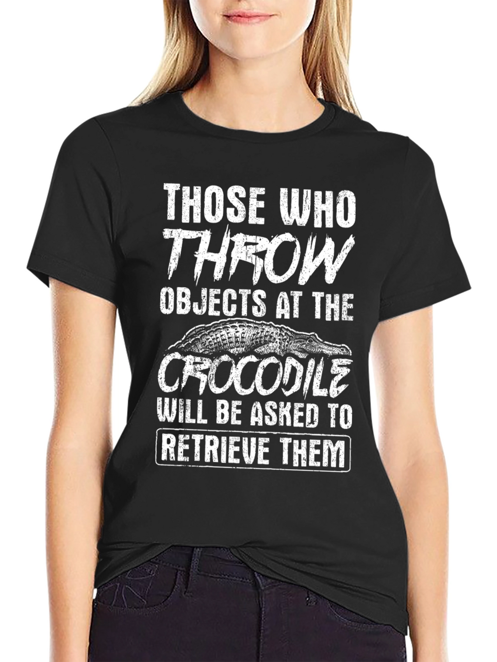 Crocodile Retrieve T-Shirt - Funny Animal Tee