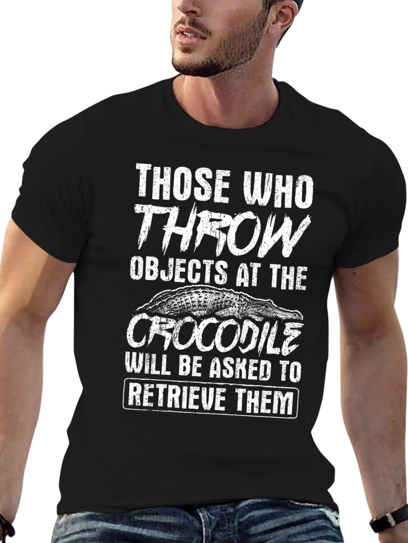 Crocodile Retrieve T-Shirt - Funny Animal Tee