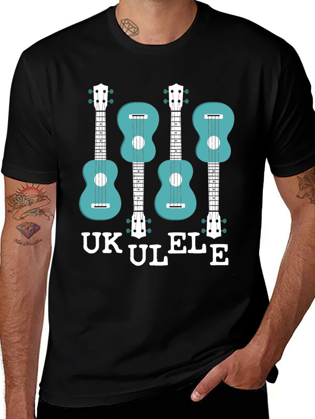 Ukulele Graphic T-Shirt - Musical Instrument Tee