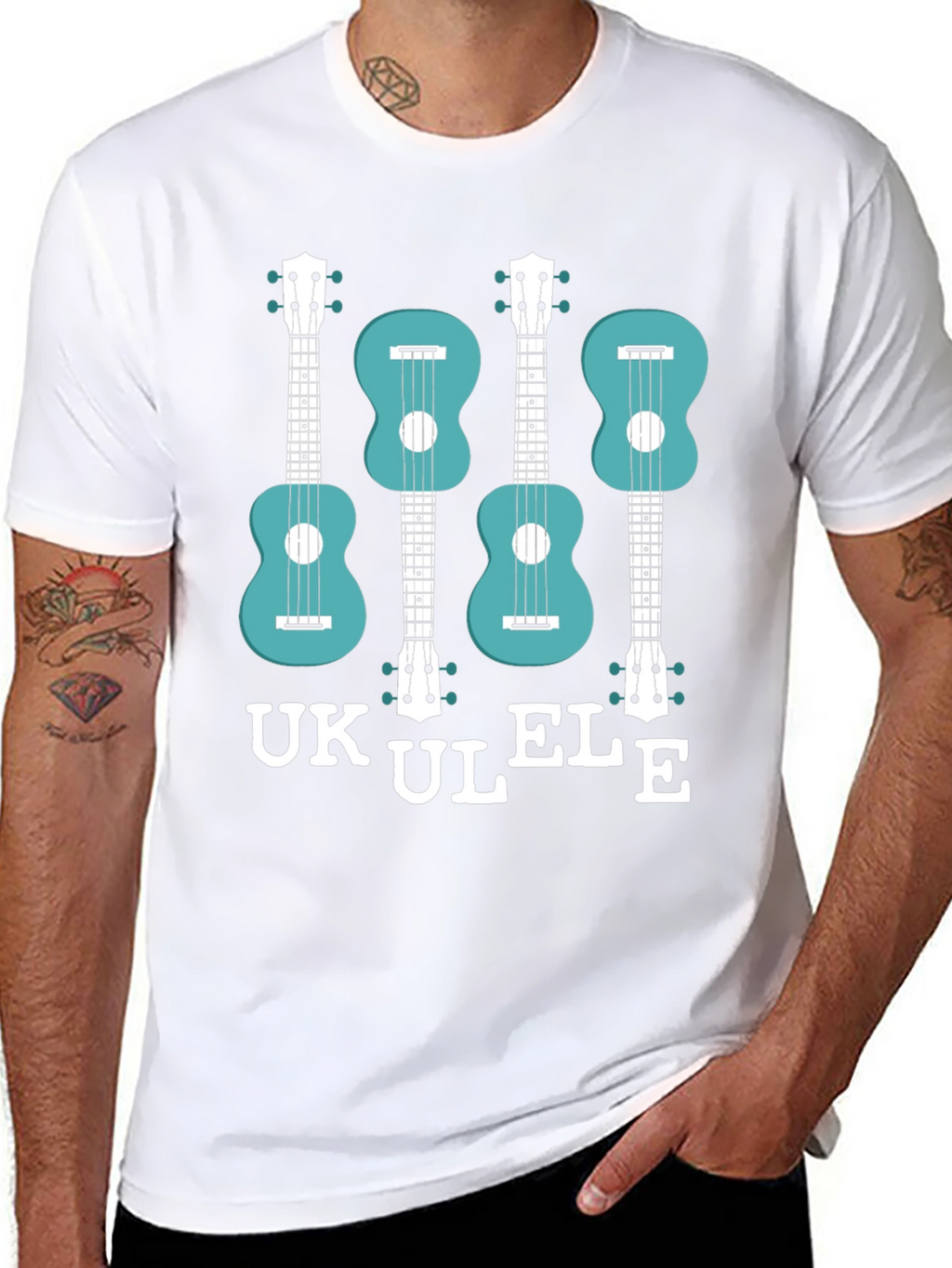 Ukulele Graphic T-Shirt - Musical Instrument Tee