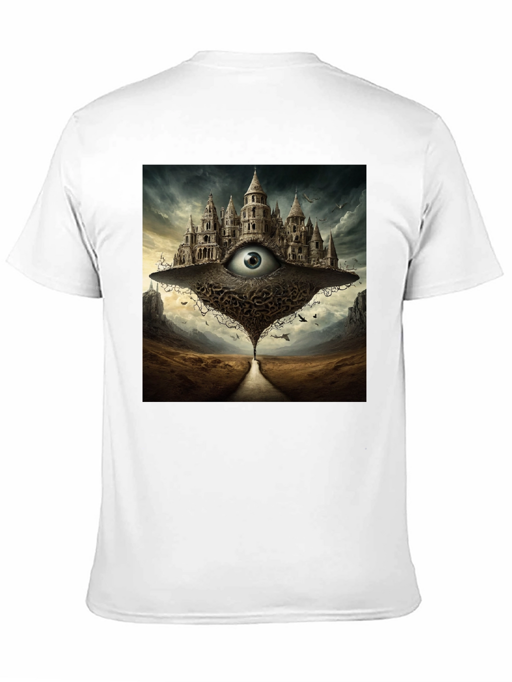 Eye Castle Graphic Tee - Surreal Fantasy Art Shirt