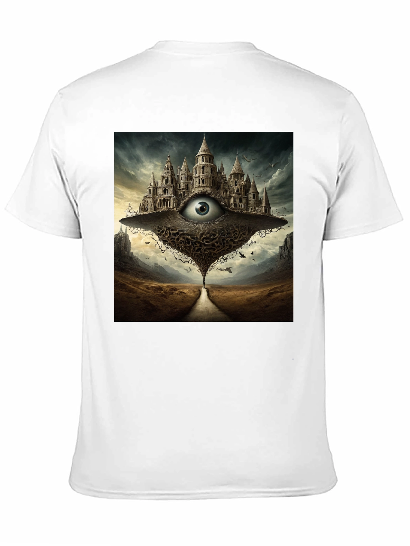 Eye Castle Graphic Tee - Surreal Fantasy Art Shirt