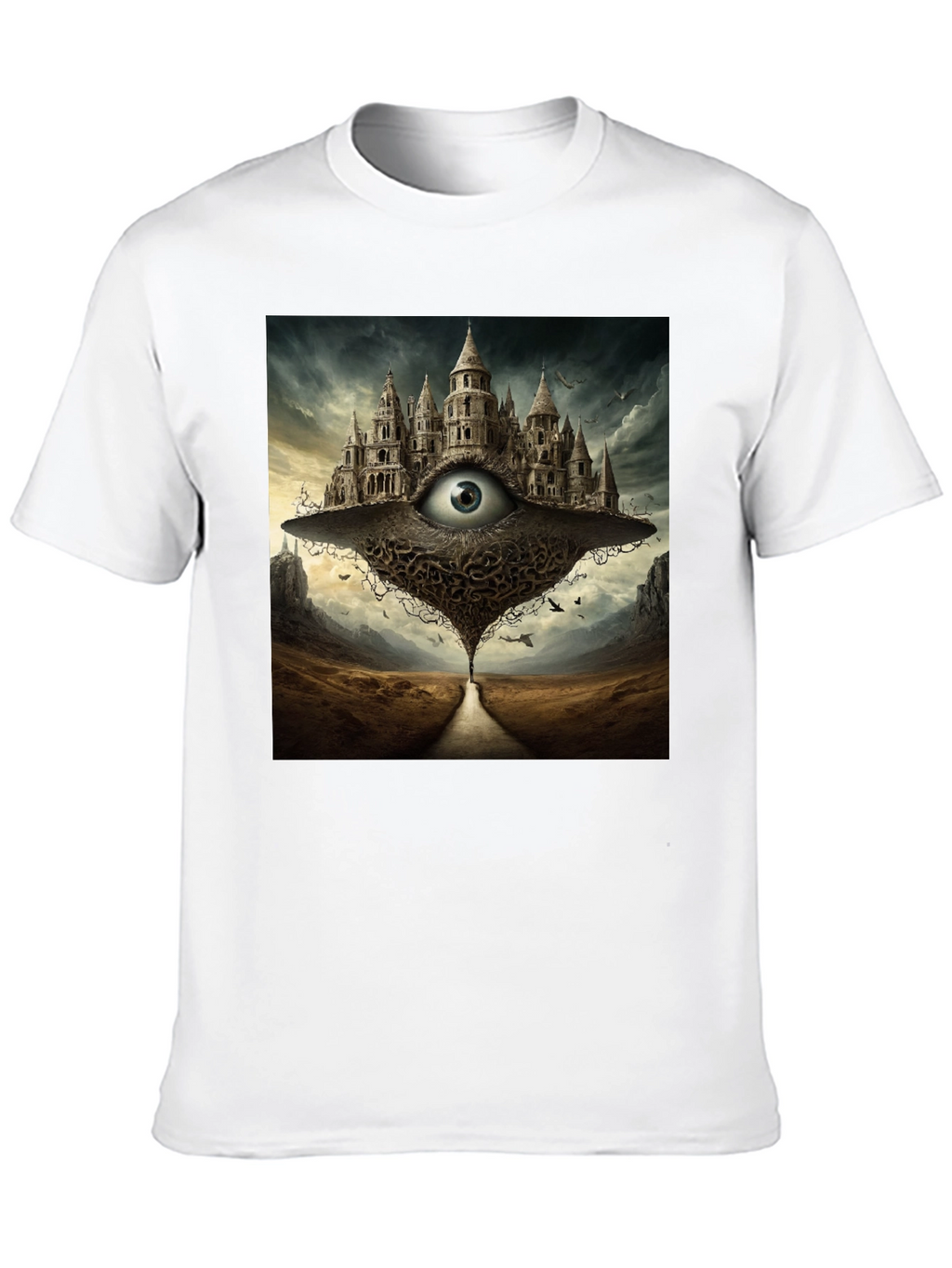 Eye Castle Graphic Tee - Surreal Fantasy Art Shirt
