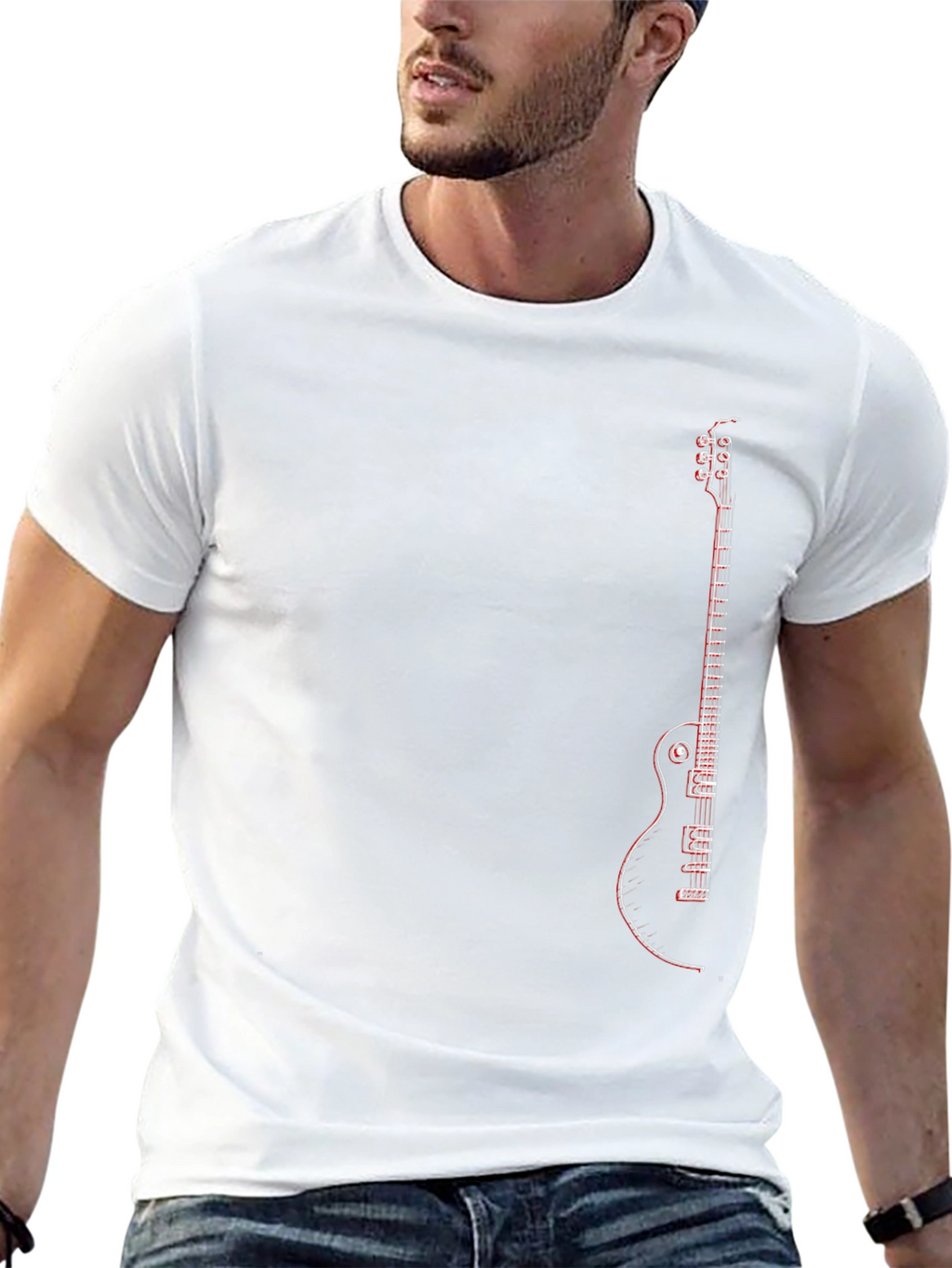 Guitar Graphic T-Shirt - Rocker Style