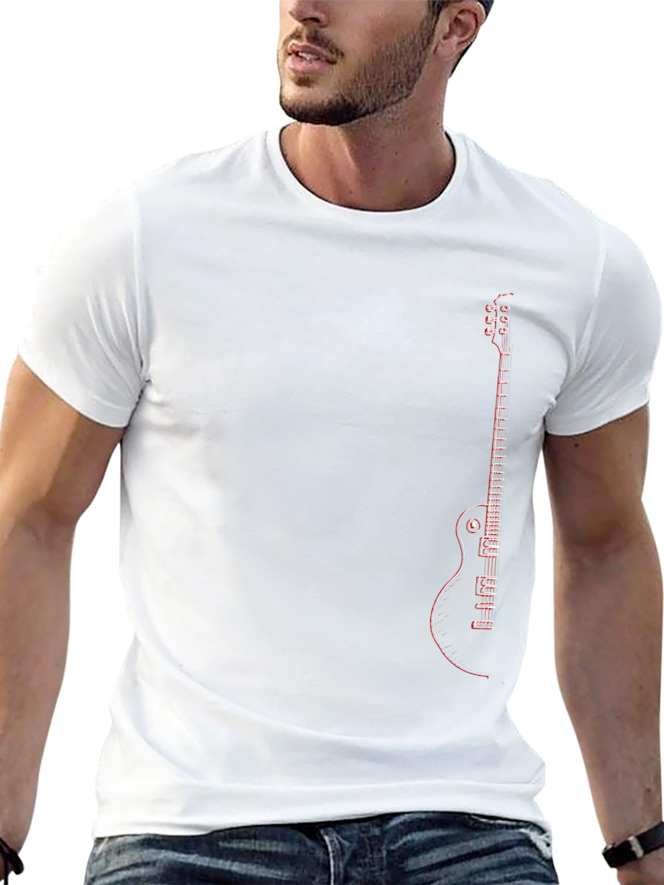 Guitar Graphic T-Shirt - Rocker Style