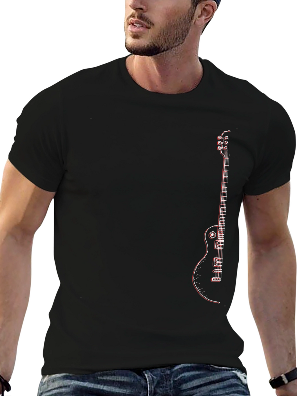 Guitar Graphic T-Shirt - Rocker Style