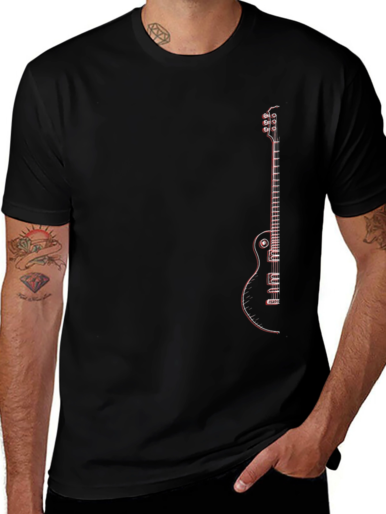 Guitar Graphic T-Shirt - Rocker Style