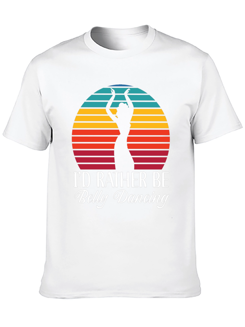 Belly Dancing T-Shirt - Retro Sunset Design