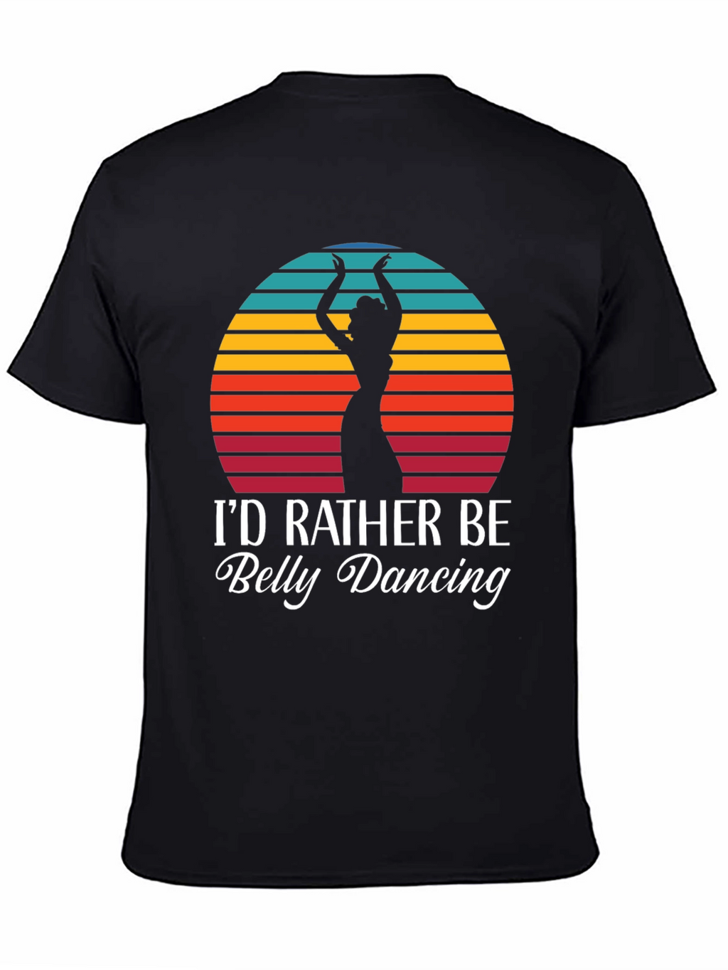 Belly Dancing T-Shirt - Retro Sunset Design