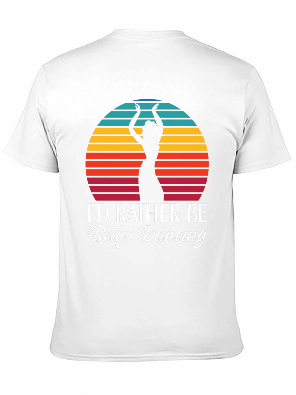 Belly Dancing T-Shirt - Retro Sunset Design