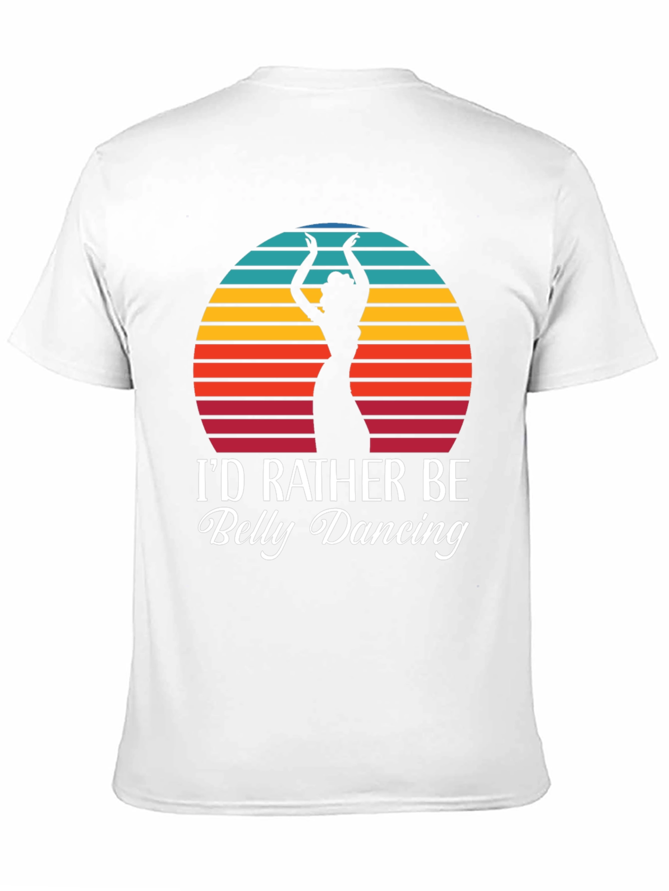 Belly Dancing T-Shirt - Retro Sunset Design