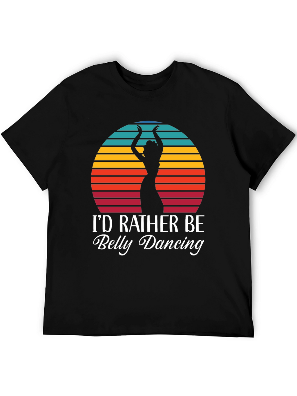 Belly Dancing T-Shirt - Retro Sunset Design