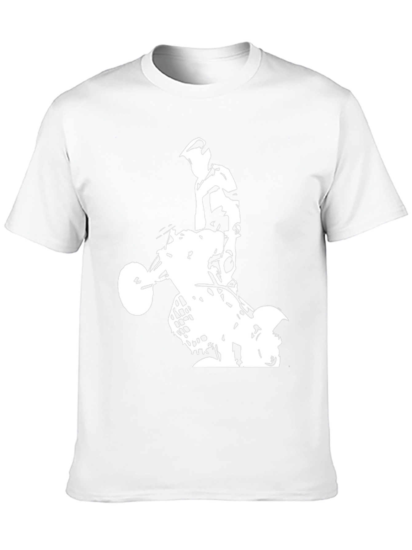 Black Graphic Tee: ATV Rider Design