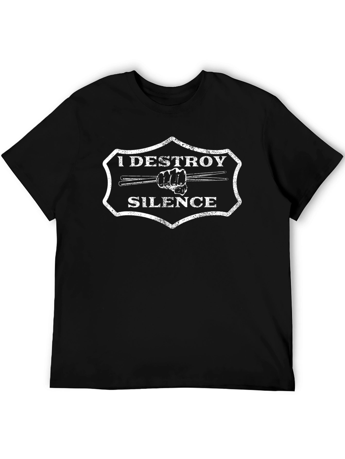I Destroy Silence Drummer T-Shirt - Black