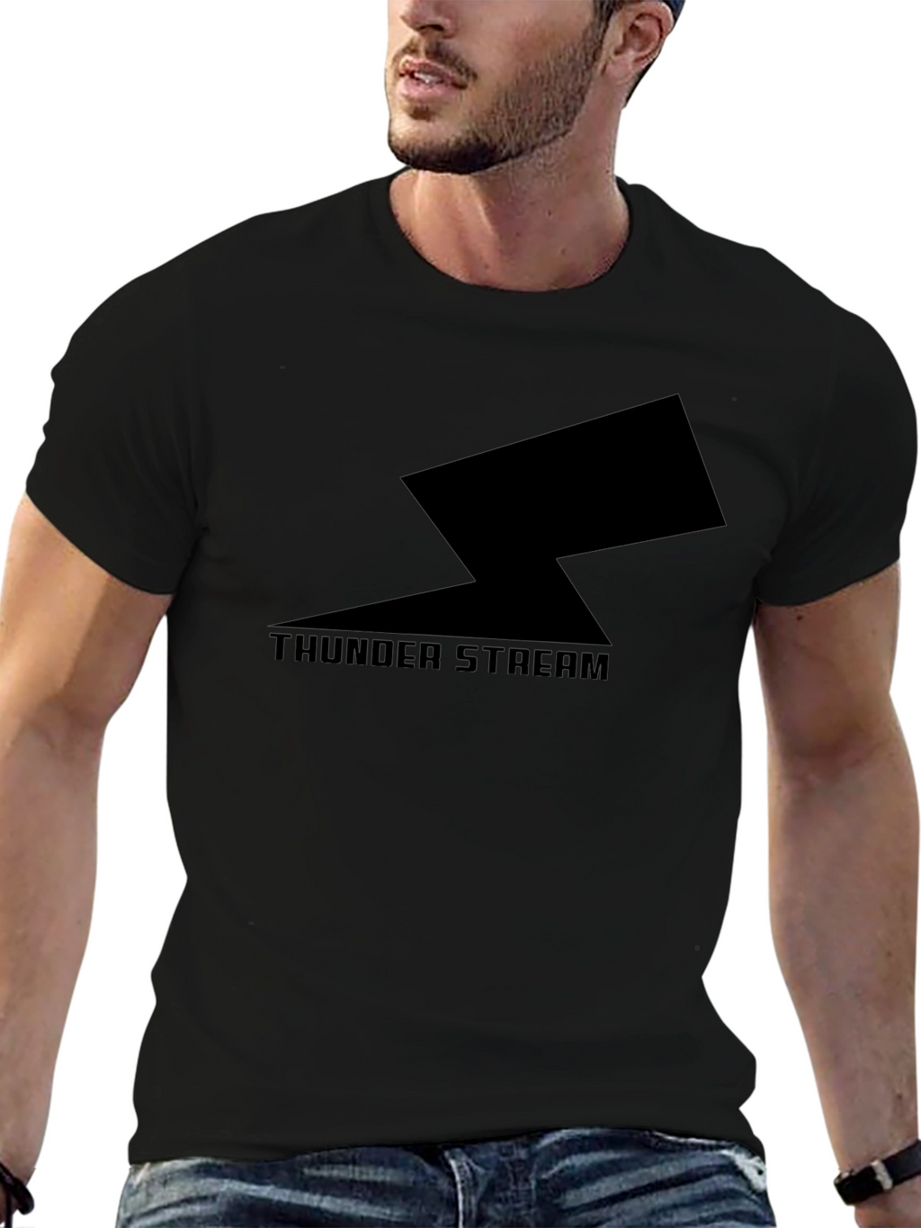Thunder Stream Black Graphic Tee