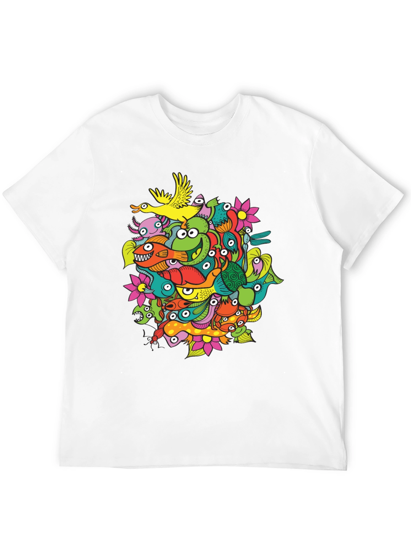 Funky Doodle Art Black T-Shirt