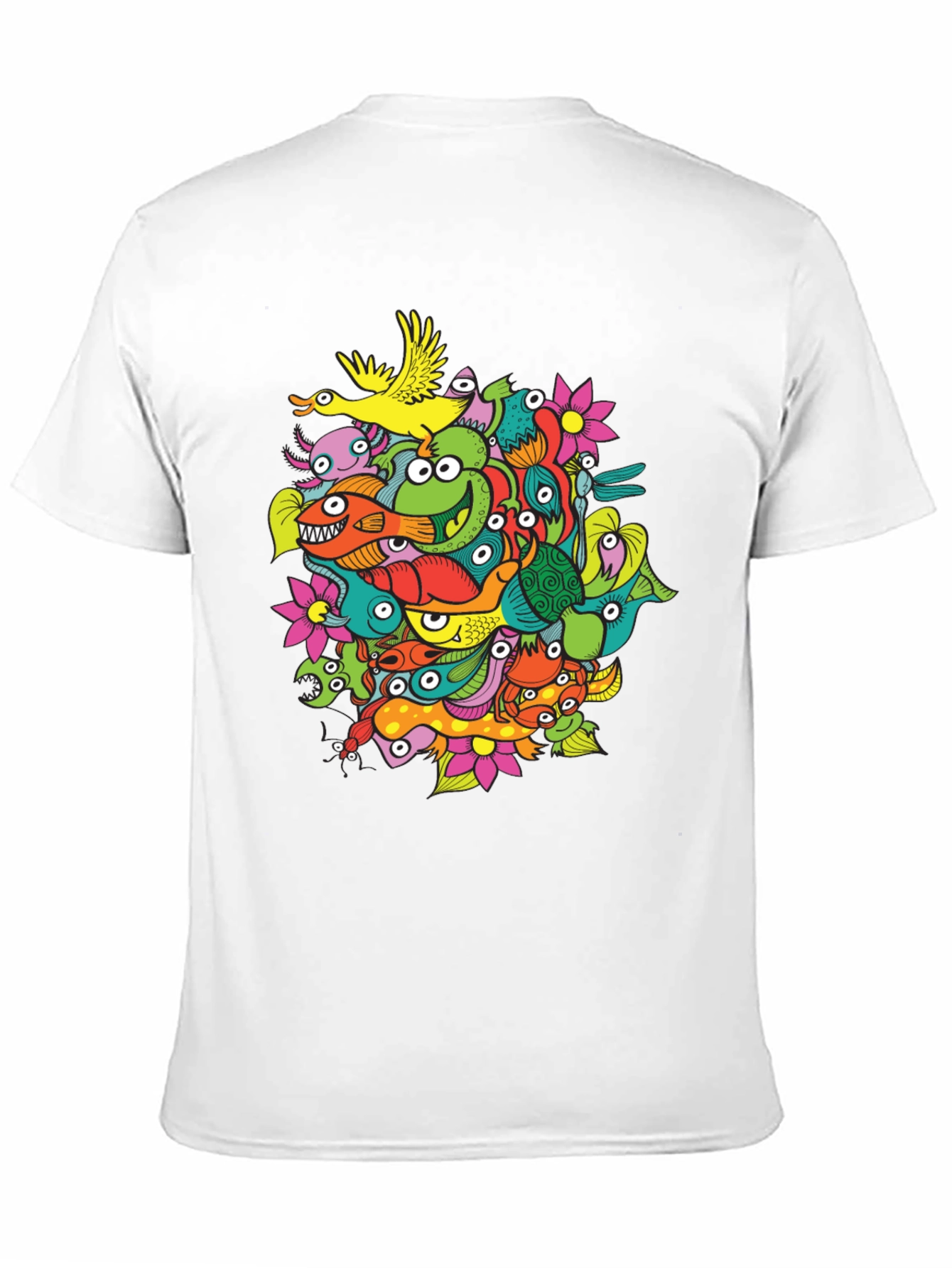 Funky Doodle Art Black T-Shirt