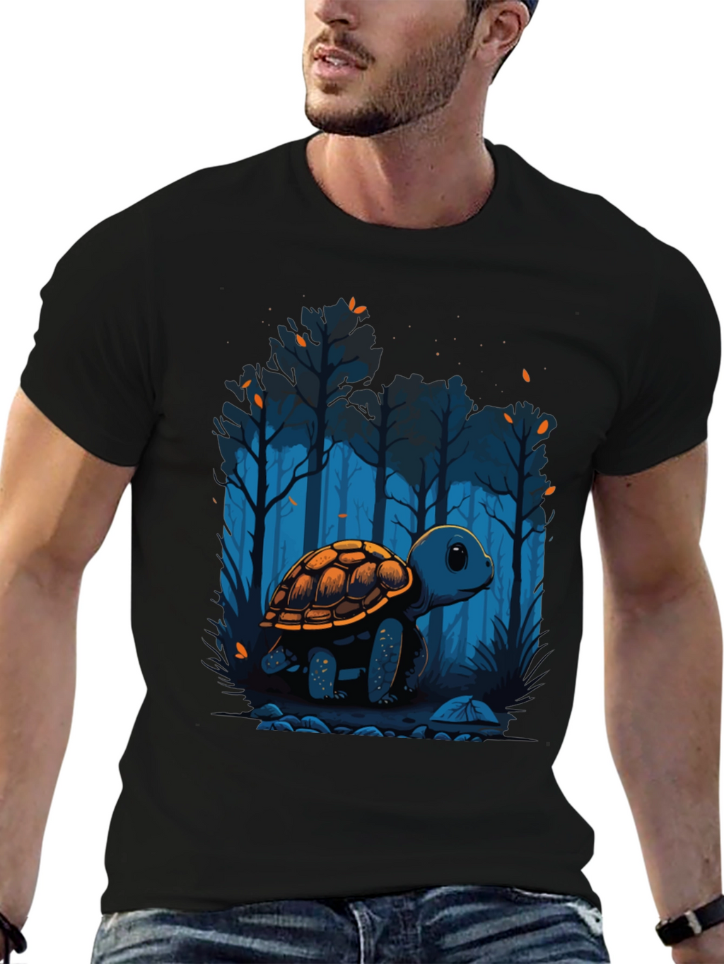 Turtle Forest Graphic Tee - Nature Lover Shirt