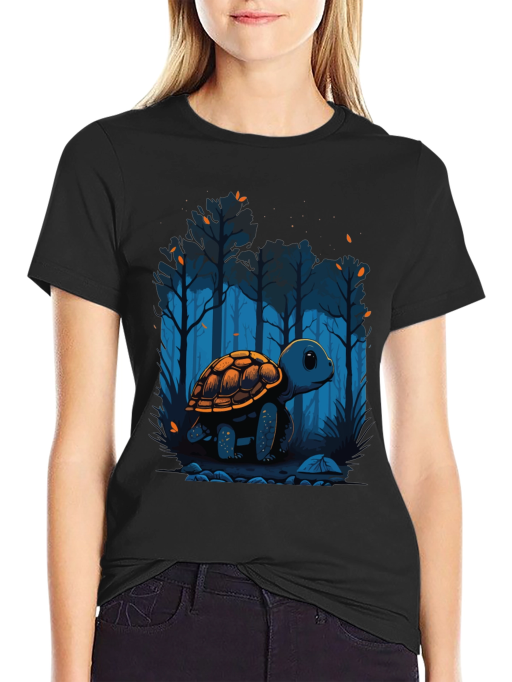 Turtle Forest Graphic Tee - Nature Lover Shirt