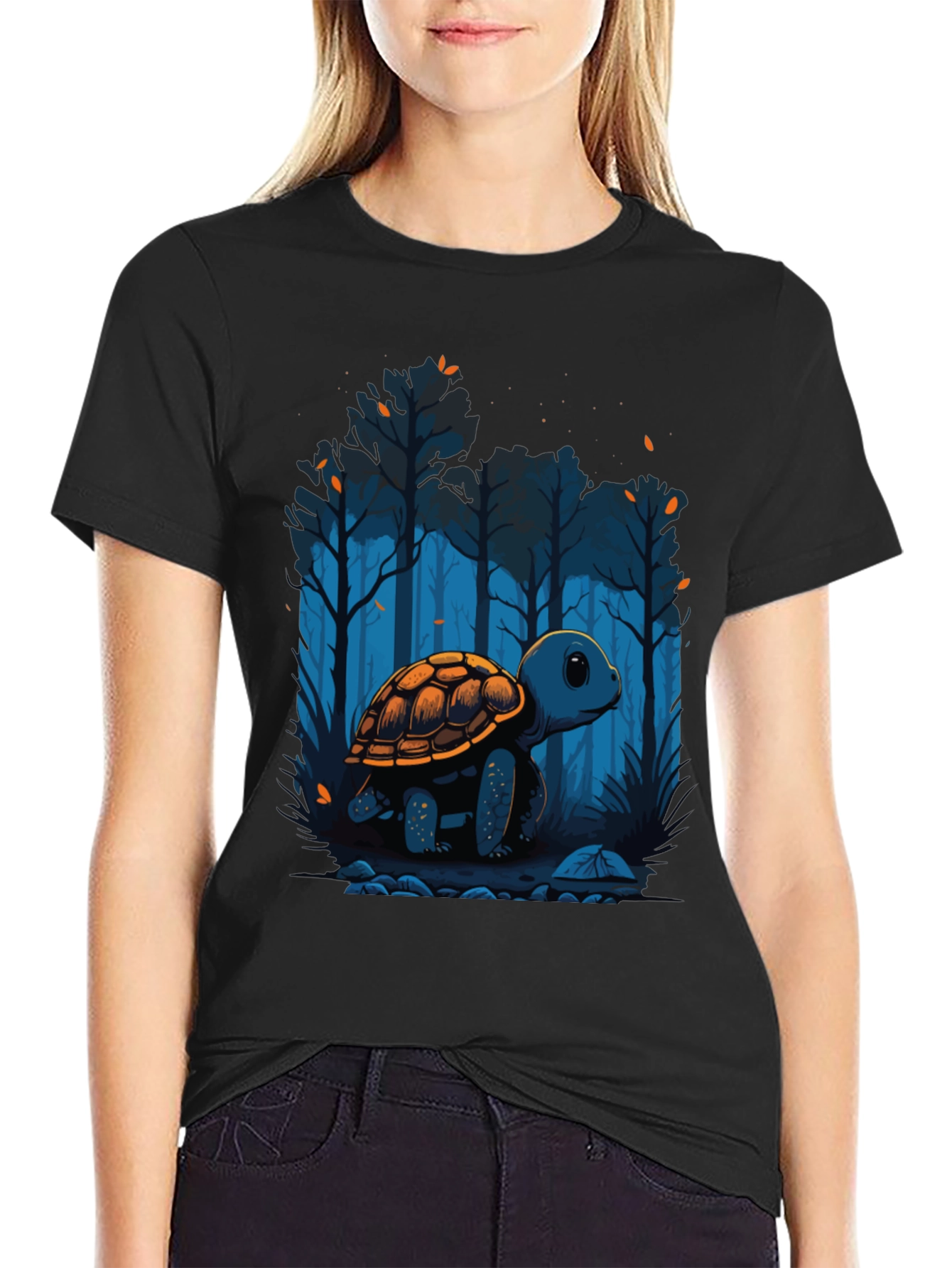 Turtle Forest Graphic Tee - Nature Lover Shirt