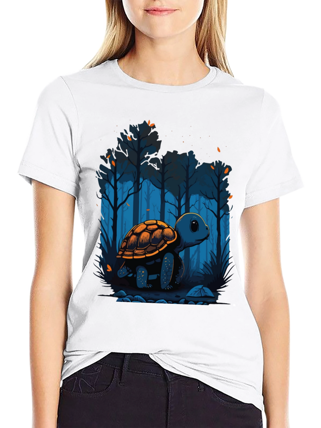 Turtle Forest Graphic Tee - Nature Lover Shirt
