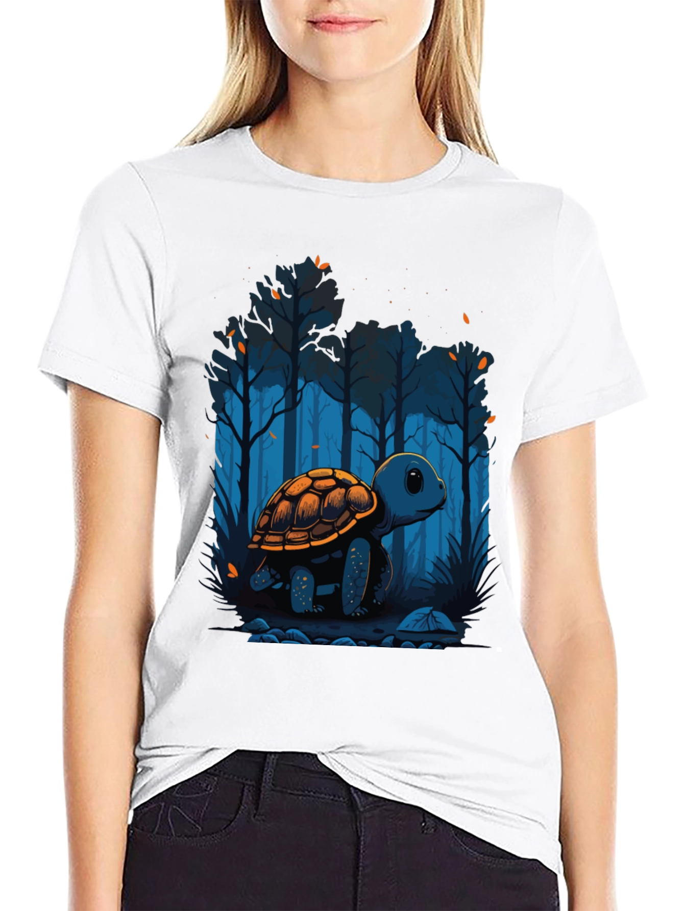 Turtle Forest Graphic Tee - Nature Lover Shirt