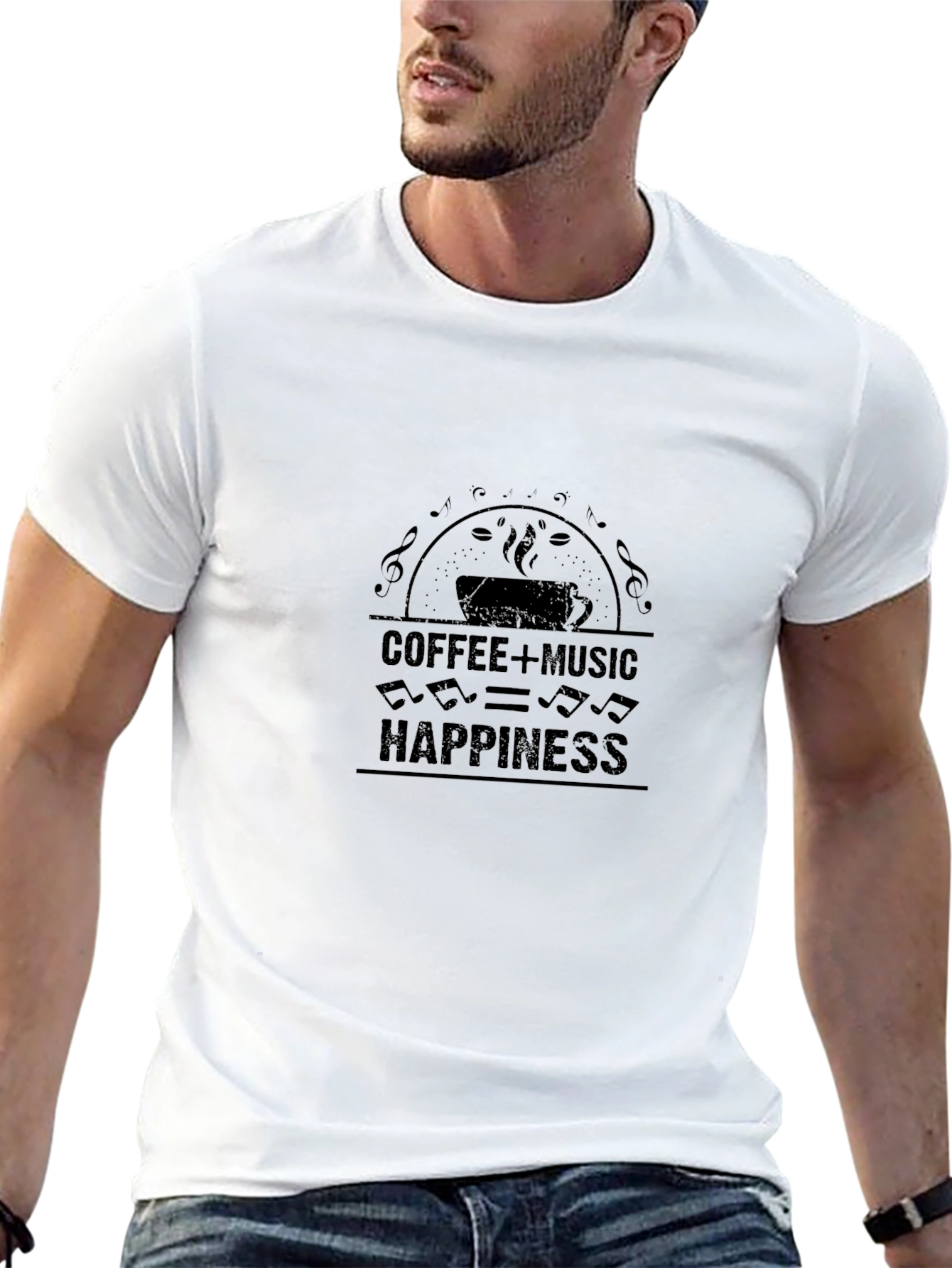 Coffee & Music = Happiness Graphic Tee