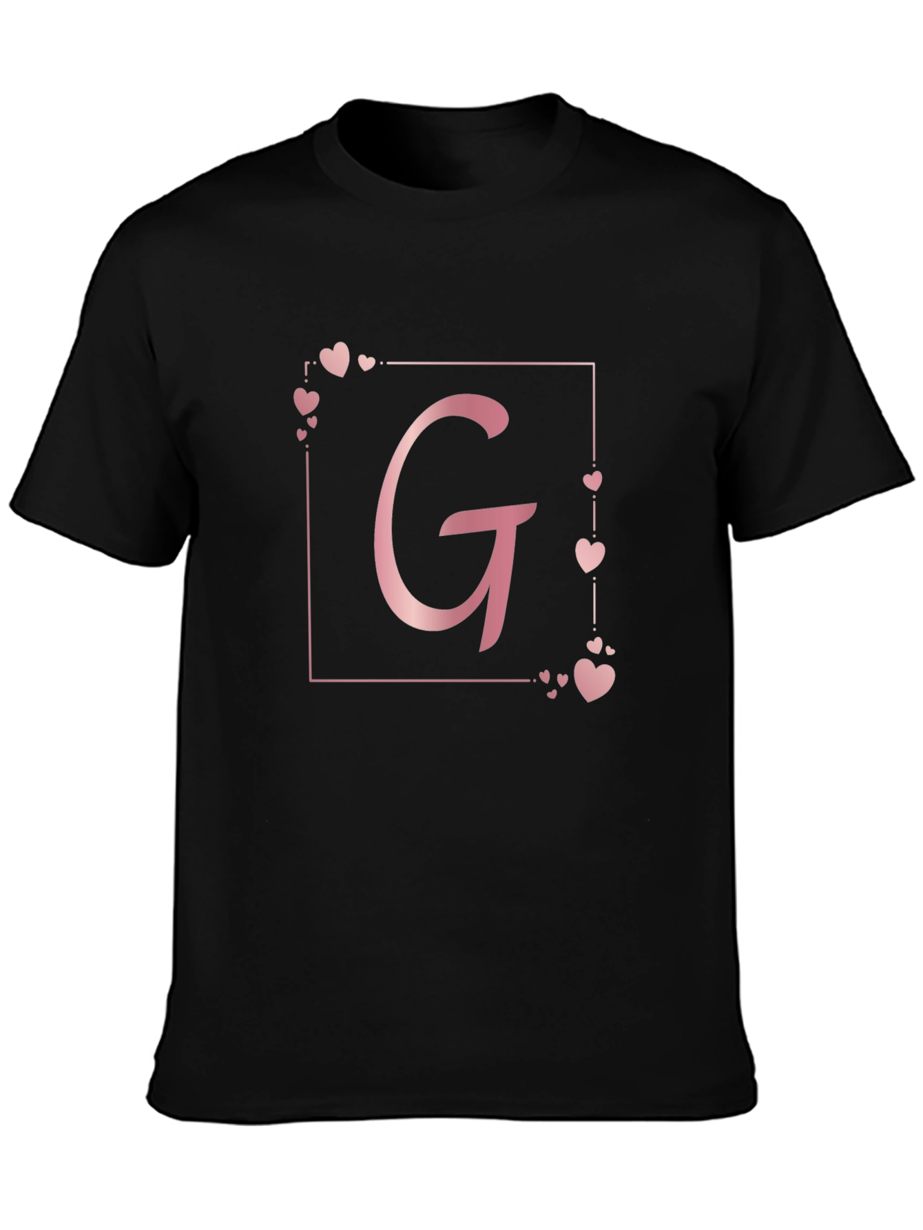 Elegant Letter G Heart Tee