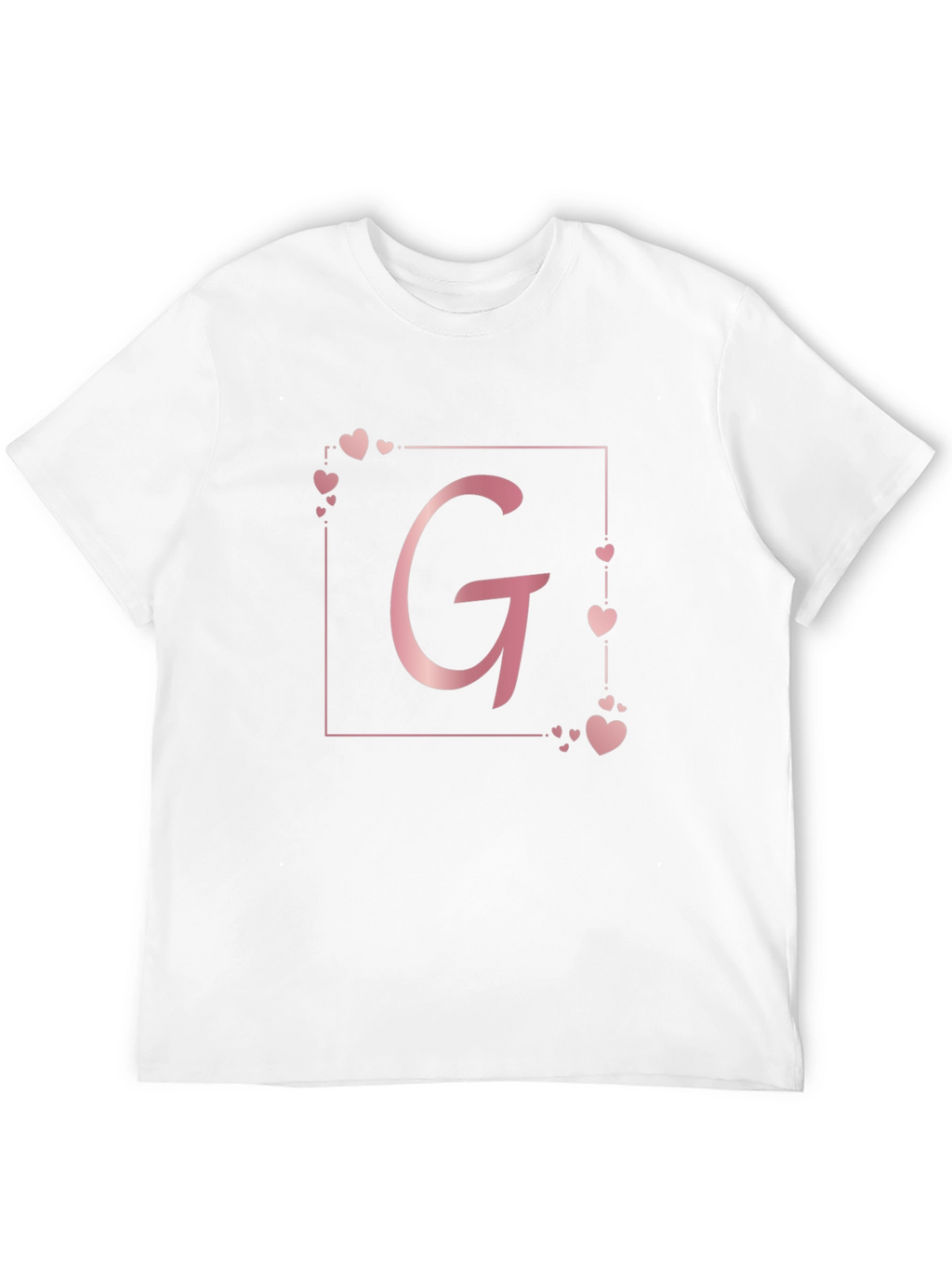 Elegant Letter G Heart Tee