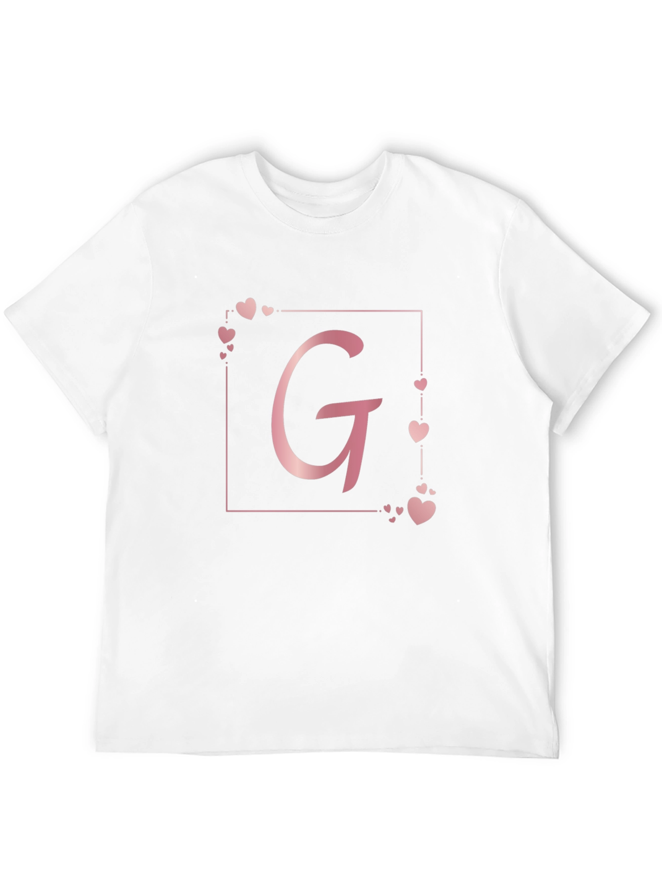 Elegant Letter G Heart Tee