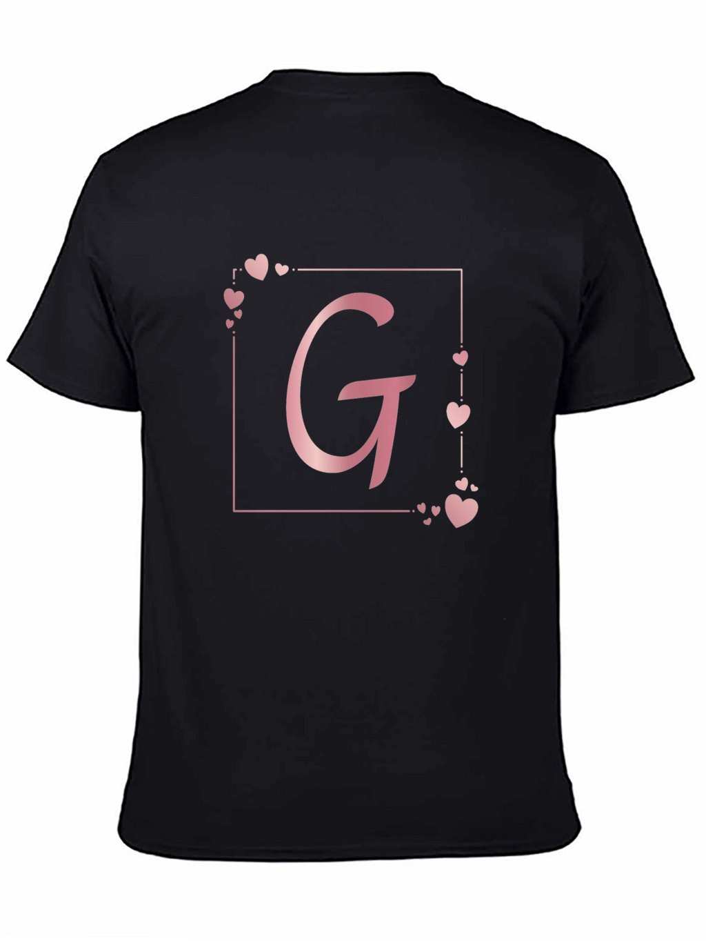 Elegant Letter G Heart Tee