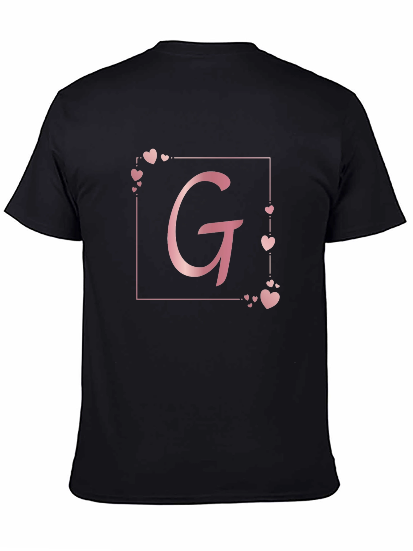 Elegant Letter G Heart Tee