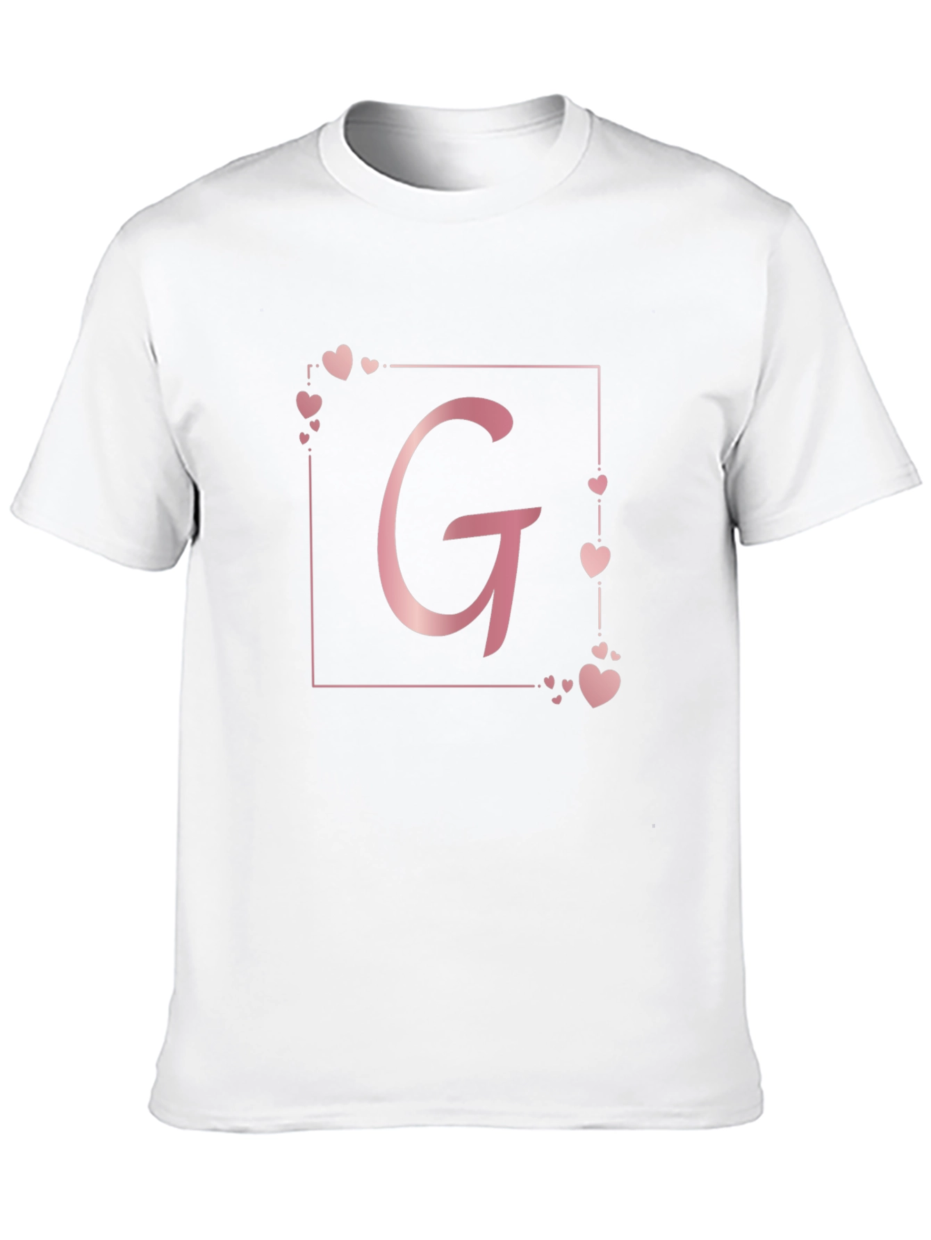 Elegant Letter G Heart Tee