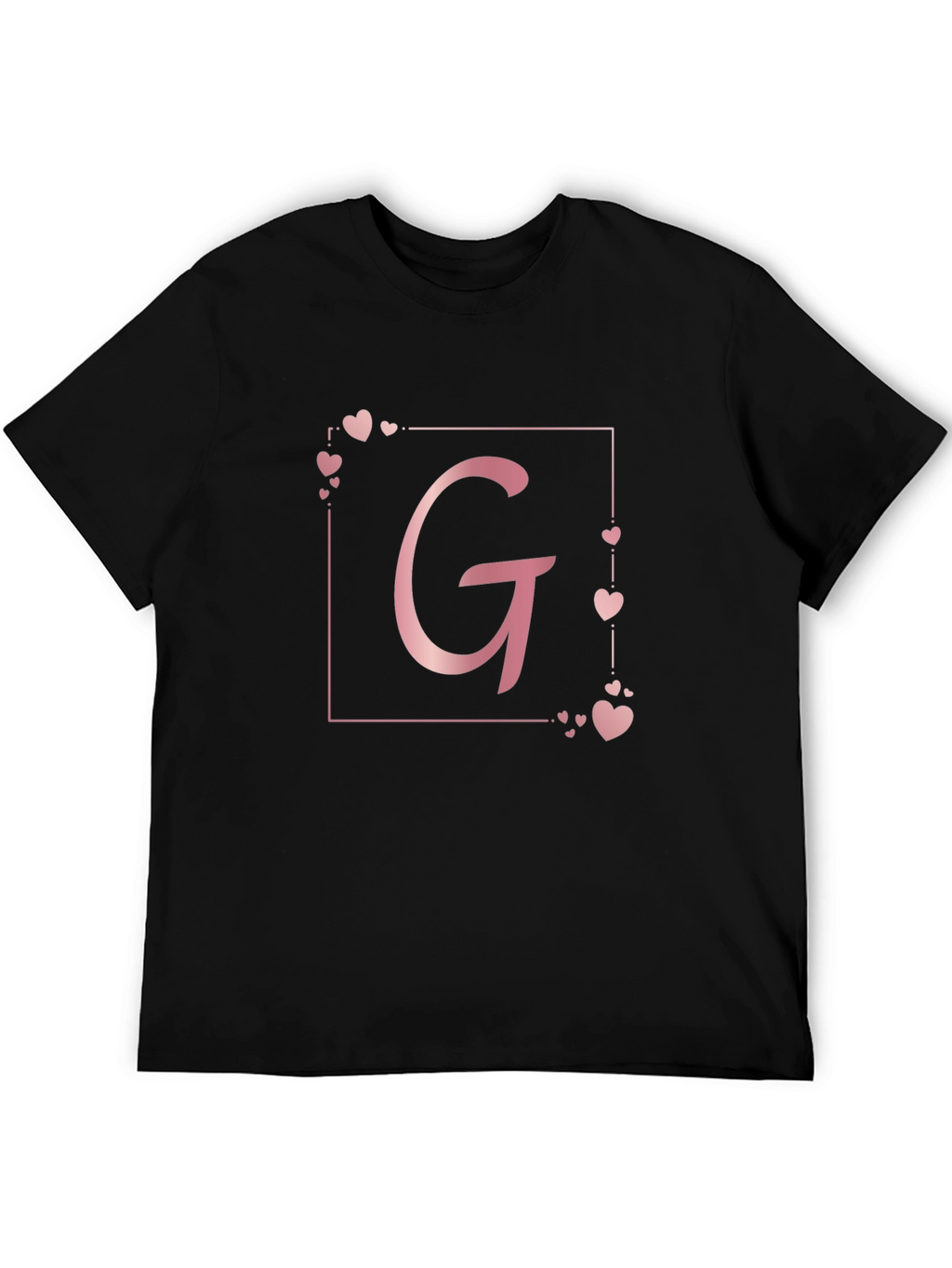 Elegant Letter G Heart Tee