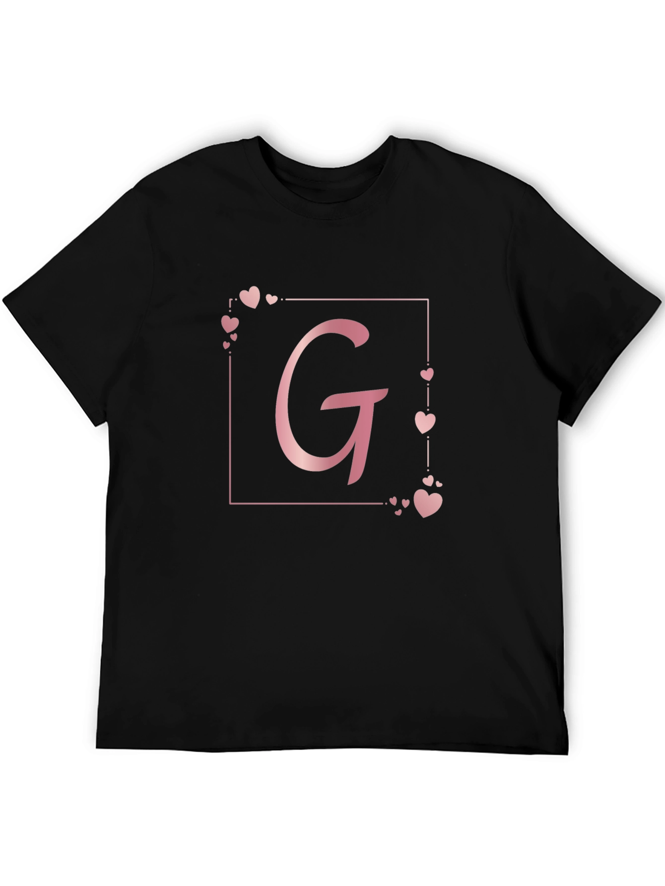 Elegant Letter G Heart Tee