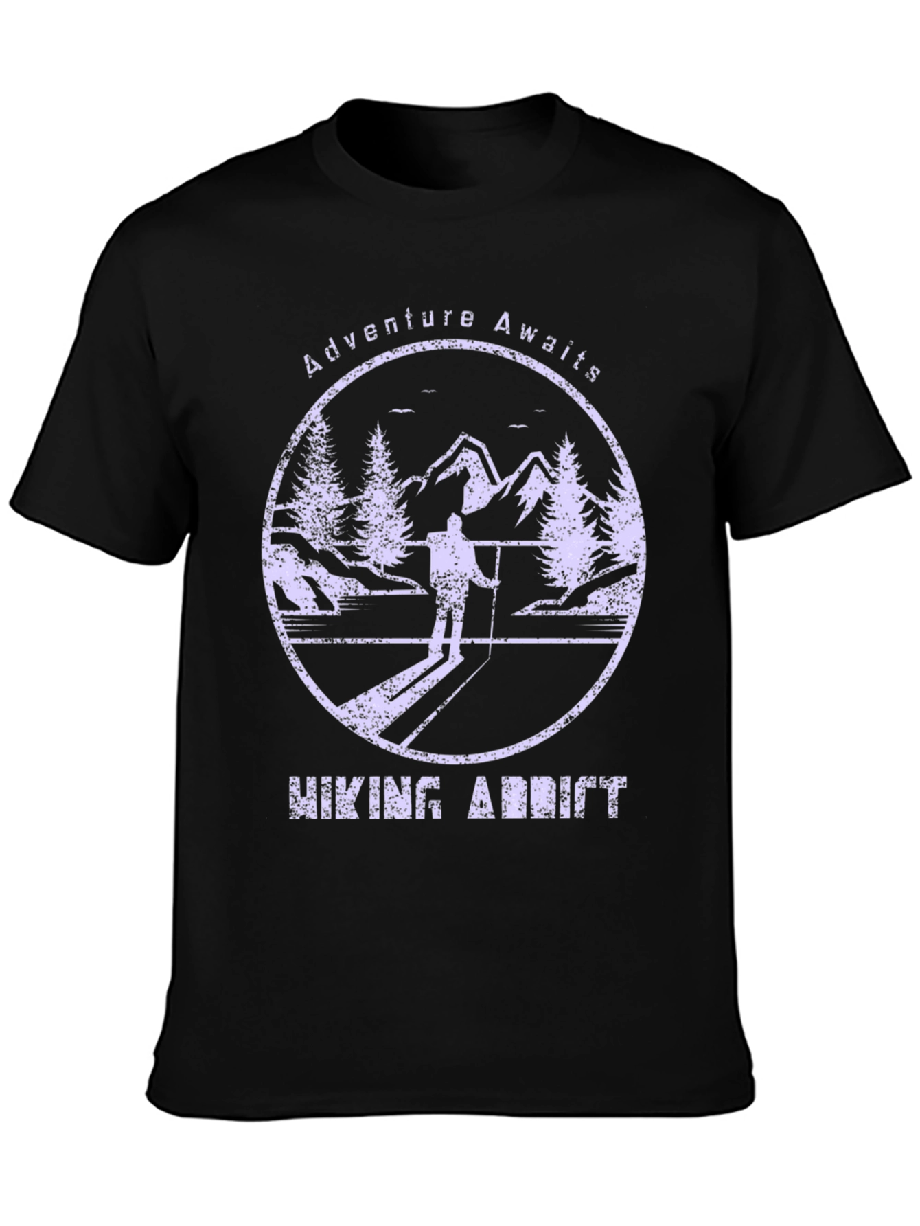 Adventure Awaits Hiking Addict Graphic T-Shirt