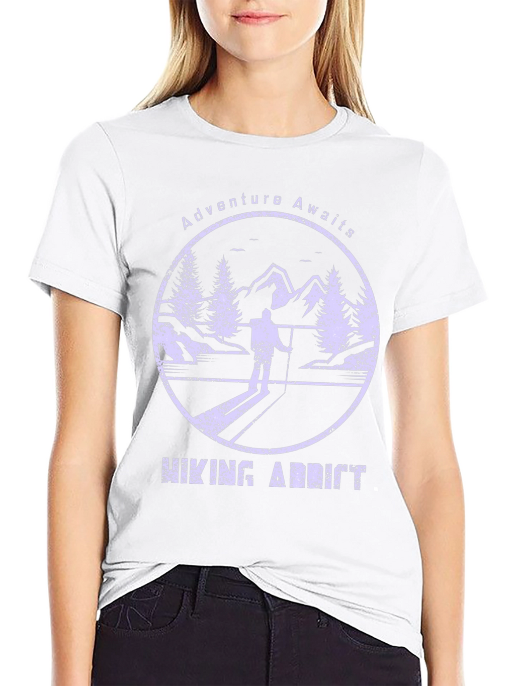 Adventure Awaits Hiking Addict Graphic T-Shirt