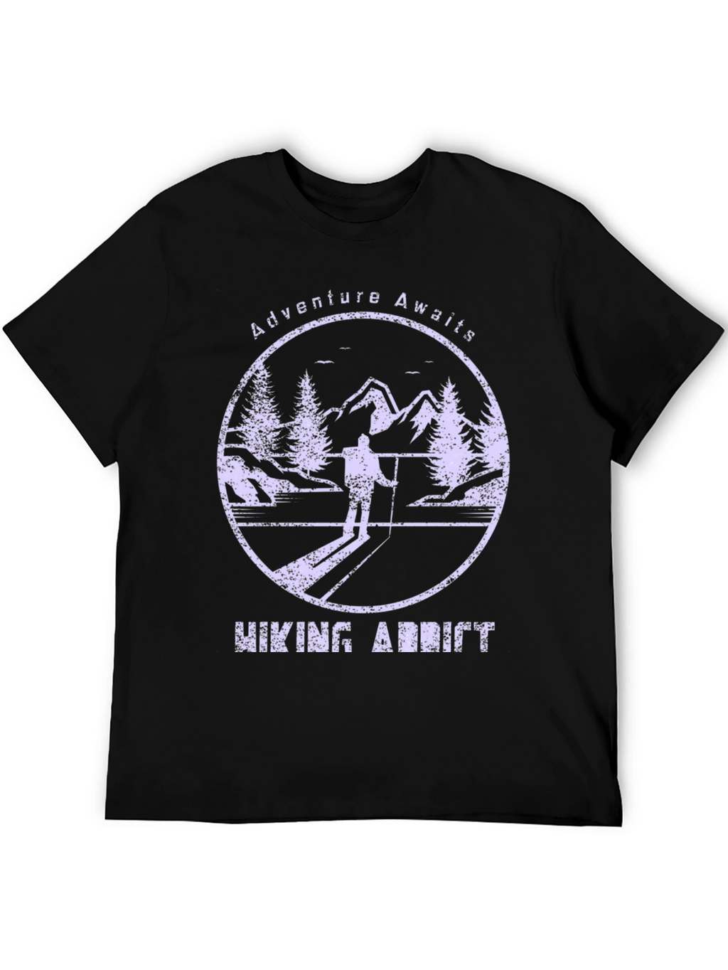 Adventure Awaits Hiking Addict Graphic T-Shirt