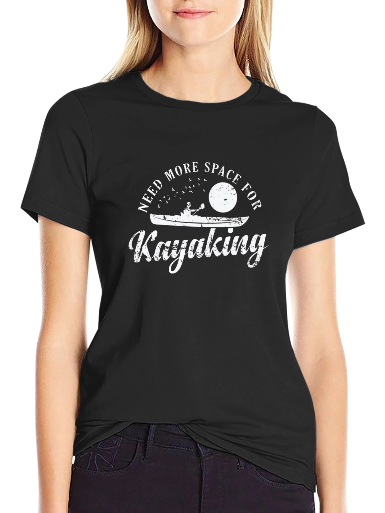 Need More Space For Kayaking Black T-Shirt