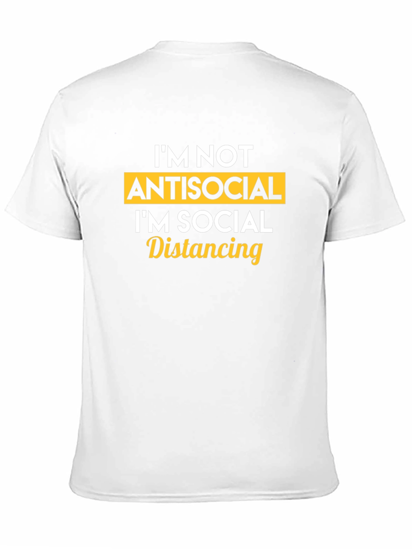 Funny Social Distancing Graphic Tee - Black