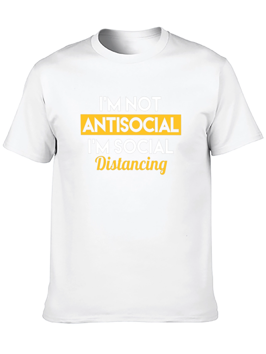 Funny Social Distancing Graphic Tee - Black